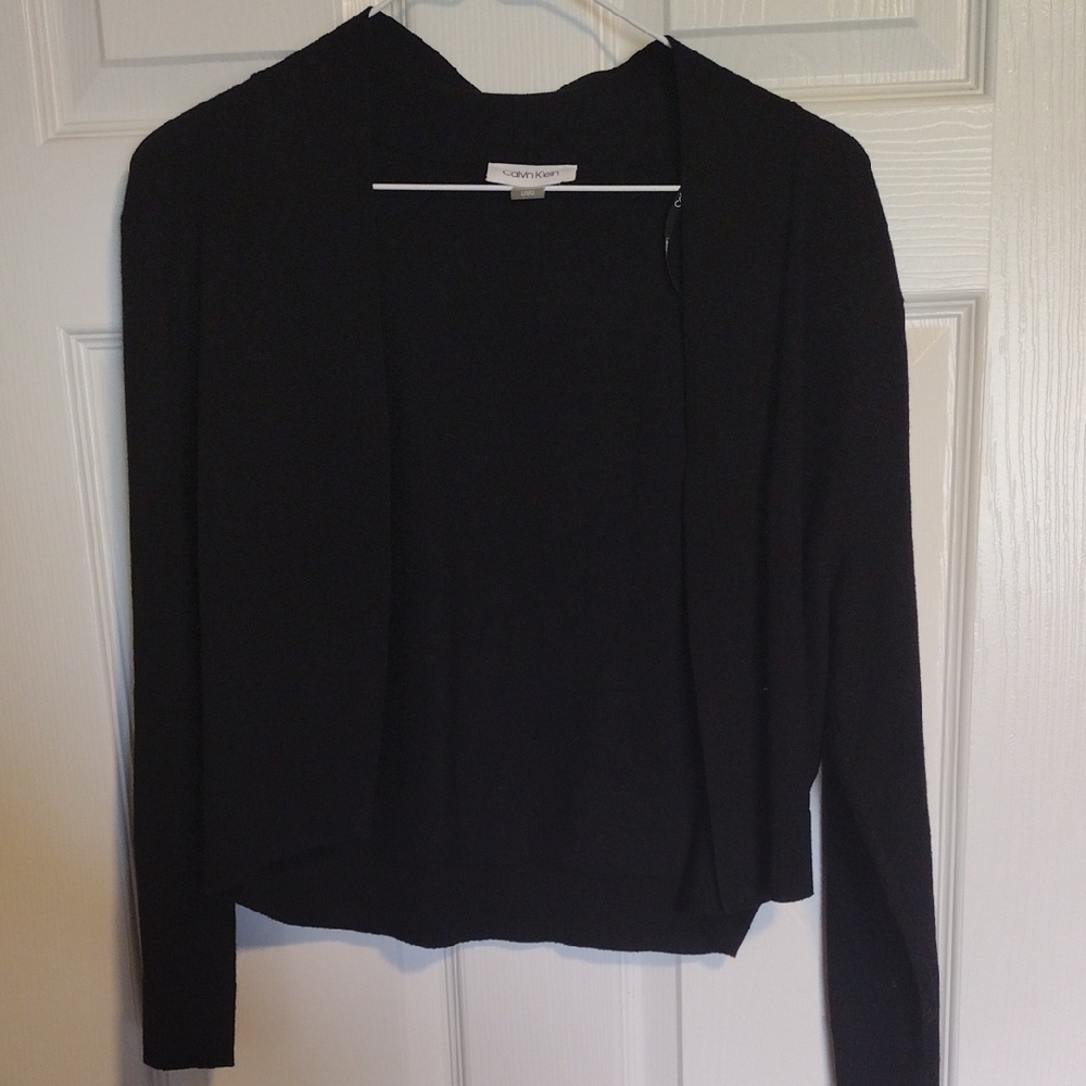 Calvin Klein Black Open Front Cardigan